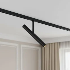QAZQA Schlafzimmerlampen|Küchenlampen*Moderner Strahler schwarz für 1-Phasen-Schienensystem - Slimline Avery
