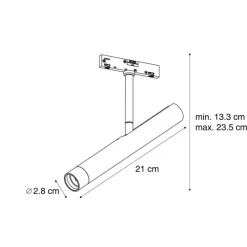 QAZQA Schlafzimmerlampen|Küchenlampen*Moderner Strahler schwarz für 1-Phasen-Schienensystem - Slimline Avery