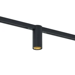 QAZQA Schlafzimmerlampen|Küchenlampen*Moderner Strahler schwarz für Schienensystem 1-phasig GU10 35mm - Slimline Nubee Honey