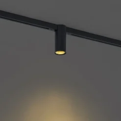 QAZQA Schlafzimmerlampen|Küchenlampen*Moderner Strahler schwarz für Schienensystem 1-phasig GU10 35mm - Slimline Nubee Honey