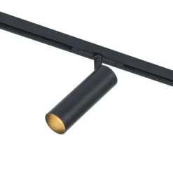 QAZQA Schlafzimmerlampen|Küchenlampen*Moderner Strahler schwarz für 1-Phasen-Schienensystem GU10 35mm - Slimline Uzzy