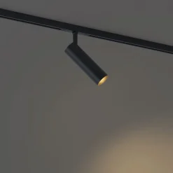 QAZQA Schlafzimmerlampen|Küchenlampen*Moderner Strahler schwarz für 1-Phasen-Schienensystem GU10 35mm - Slimline Uzzy