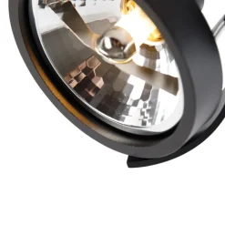 QAZQA Deckenstrahler|Aufbaustrahler*Moderner Strahler Schwarz Verstellbar 2-Lichter - Goes