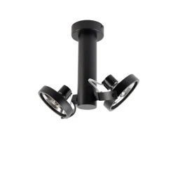 QAZQA Deckenstrahler|Aufbaustrahler*Moderner Strahler Schwarz Verstellbar 2-Lichter - Goes