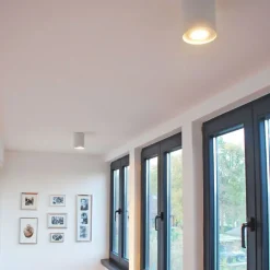 QAZQA Schlafzimmerlampen|Küchenlampen*Moderner Strahler Weiß und Stahl, dreh- und neigbar – Rondoo up