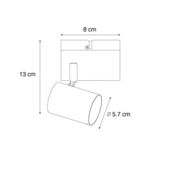 QAZQA Wandstrahler|Deckenstrahler*Moderner verstellbarer quadratischer Spot aus Bronze – Jeana