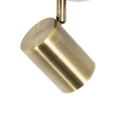 QAZQA Wandstrahler|Deckenstrahler*Moderner verstellbarer quadratischer Spot aus Bronze – Jeana