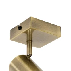 QAZQA Wandstrahler|Deckenstrahler*Moderner verstellbarer quadratischer Spot aus Bronze – Jeana