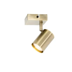 QAZQA Wandstrahler|Deckenstrahler*Moderner verstellbarer quadratischer Spot aus Bronze – Jeana