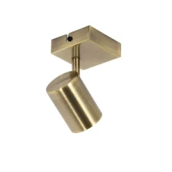 QAZQA Wandstrahler|Deckenstrahler*Moderner verstellbarer quadratischer Spot aus Bronze – Jeana