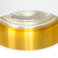 QAZQA Einbaustrahler|Wohnzimmerlampen*Moderner weißer Einbau-Strahler mit goldfarbenem Interieur - Insta