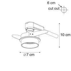 QAZQA Einbaustrahler|Wohnzimmerlampen*Moderner weißer Einbau-Strahler mit goldfarbenem Interieur - Insta
