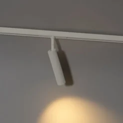 QAZQA Schlafzimmerlampen|Küchenlampen*Moderner weißer Strahler für 1-phasiges Schienensystem - Slimline Uzzy