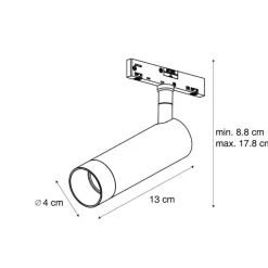 QAZQA Deckenstrahler|Aufbaustrahler*Moderner weißer Strahler für 1-Phasen-Schienensystem GU10 35mm - Slimline Uzzy