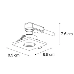 QAZQA Gartenbeleuchtung|Badezimmerlampen*Modernes Bad Einbau Spot schwarz - Doku