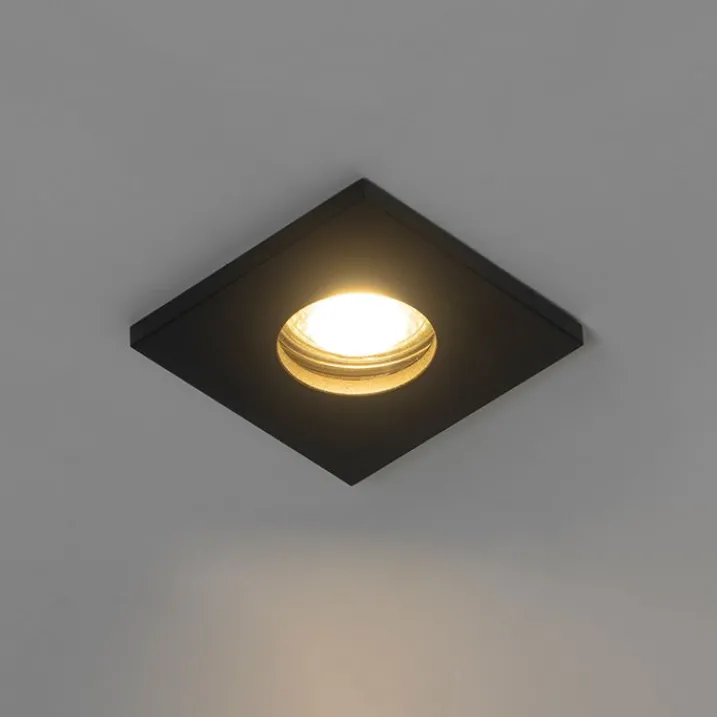 QAZQA Gartenbeleuchtung|Badezimmerlampen*Modernes Bad Einbau Spot schwarz - Doku