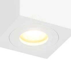 QAZQA Gartenbeleuchtung|Deckenstrahler*Modernes Badezimmer vor Ort weißes Quadrat IP44 - Capa