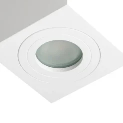 QAZQA Gartenbeleuchtung|Deckenstrahler*Modernes Badezimmer vor Ort weißes Quadrat IP44 - Capa