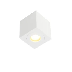 QAZQA Gartenbeleuchtung|Deckenstrahler*Modernes Badezimmer vor Ort weißes Quadrat IP44 - Capa