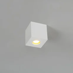 QAZQA Gartenbeleuchtung|Deckenstrahler*Modernes Badezimmer vor Ort weißes Quadrat IP44 - Capa