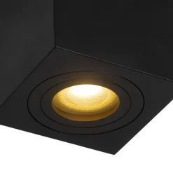 QAZQA Badezimmerlampen|Gartenbeleuchtung*Modernes Badezimmer vor Ort schwarzes Quadrat IP44 - Capa