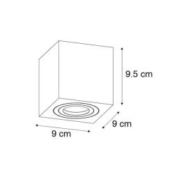 QAZQA Badezimmerlampen|Gartenbeleuchtung*Modernes Badezimmer vor Ort schwarzes Quadrat IP44 - Capa