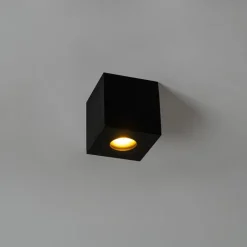 QAZQA Badezimmerlampen|Gartenbeleuchtung*Modernes Badezimmer vor Ort schwarzes Quadrat IP44 - Capa