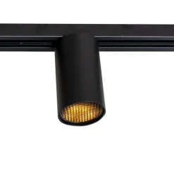 QAZQA Deckenstrahler|Aufbaustrahler*Modernes Hängendes Schienensystem mit 6 schwarzen Strahlern 1-phasig GU10 50mm - Iconic Ruby Honey