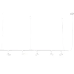 QAZQA Schlafzimmerlampen|Küchenlampen*Modernes Hängeschienensystem mit 5 weißen Strahler - Iconic Jeana 1-phasig