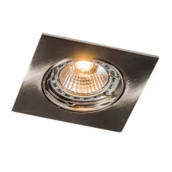 QAZQA Einbaustrahler|Wohnzimmerlampen*Modernes kippbares Set aus versenktem Spotstahl von 10 - Edu