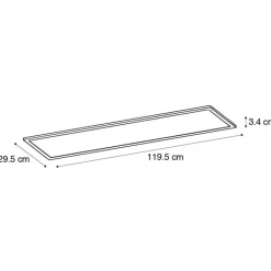 Shada Led Panels|Led-Deckenleuchten*Modernes LED-Einbaupanel weiß 119,5 cm inkl. LED - Fons