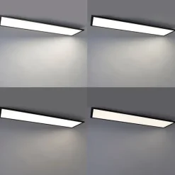 QAZQA Led Panels|Led-Deckenleuchten*Modernes LED-Panel Schwarz 120 cm inkl. LED Dim to Warm - Liv