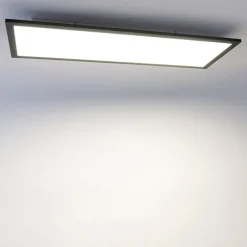 QAZQA Schlafzimmerlampen|Küchenlampen*Modernes LED-Panel schwarz 80 cm inkl. LED - Liv