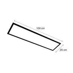 Briloner Led Panels|Led-Deckenleuchten*Modernes LED-Panel schwarz 100 cm inkl. LED Dim to Warm - Armstrong