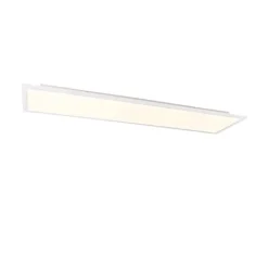 QAZQA Led Panels|Led-Deckenleuchten*Modernes LED-Panel Stahl 120 cm inkl. LED 4-stufig dimmbar - Liv