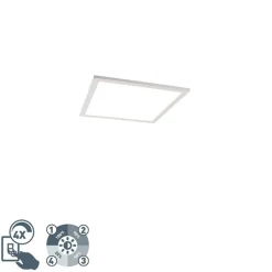 QAZQA Led Panels|Led-Deckenleuchten*Modernes LED-Panel weiß 40 cm inkl. LED 4-stufig dimmbar - Liv