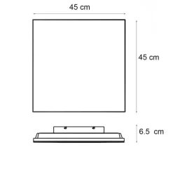 Briloner Led Panels|Led-Deckenleuchten*Modernes LED-Panel weiß 45x45 cm inkl. LED Dim to Warm - Appie
