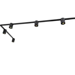 QAZQA Schlafzimmerlampen|Küchenlampen*Modernes 1-Phasen-Schienensystem mit 5 Spots schwarz - Rondoo Up