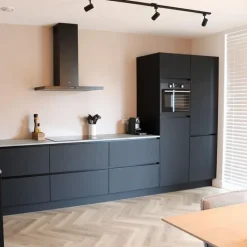 QAZQA Schlafzimmerlampen|Küchenlampen*Modernes 1-Phasen-Schienensystem mit 3 Spots schwarz - Jeana