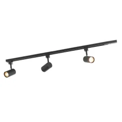 QAZQA Schlafzimmerlampen|Küchenlampen*Modernes 1-Phasen-Schienensystem mit 3 Spots schwarz - Jeana