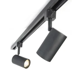 QAZQA Schlafzimmerlampen|Küchenlampen*Modernes 1-Phasen-Schienensystem mit 3 Spots schwarz - Jeana