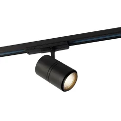 QAZQA Schlafzimmerlampen|Küchenlampen*Modernes 3-Phasen-Schienensystem mit 4 schwarzen Strahlern - 3-Phasen-Ruler