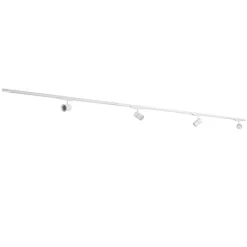 QAZQA Led-Strahler|Deckenstrahler*Modernes 3-Phasen-Schienensystem mit 4 Strahlern weiß - 3-Phasen Ruler