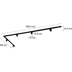QAZQA Küchenlampen|Deckenstrahler*Modernes 1-Phasen-Schienensystem 5-flammig inkl. E27-Fassung schwarz - Jeana