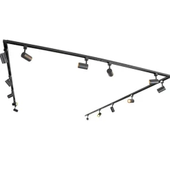 Kinder QAZQA Preisvorteil Auf Leuchtmittel|Smarte Glühbirnen*Modernes 1-Phasen-Schienensystem mit 14 Spots schwarz - Jeana