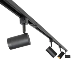 Kinder QAZQA Preisvorteil Auf Leuchtmittel|Smarte Glühbirnen*Modernes 1-Phasen-Schienensystem mit 14 Spots schwarz - Jeana