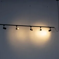 QAZQA Schlafzimmerlampen|Küchenlampen*Modernes 1-Phasen-Schienensystem mit 5 Spots schwarz - Jeana