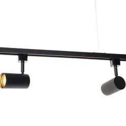 QAZQA Schlafzimmerlampen|Küchenlampen*Modernes 1-Phasen-Schienensystem mit 5 Spots schwarz - Jeana