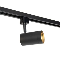 QAZQA Schlafzimmerlampen|Küchenlampen*Modernes 1-Phasen-Schienensystem mit 5 Spots schwarz - Jeana