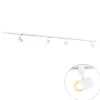 QAZQA Schlafzimmerlampen|Küchenlampen*Modernes 1-Phasen-Schienensystem mit 4 Strahlern weiß - Jeana